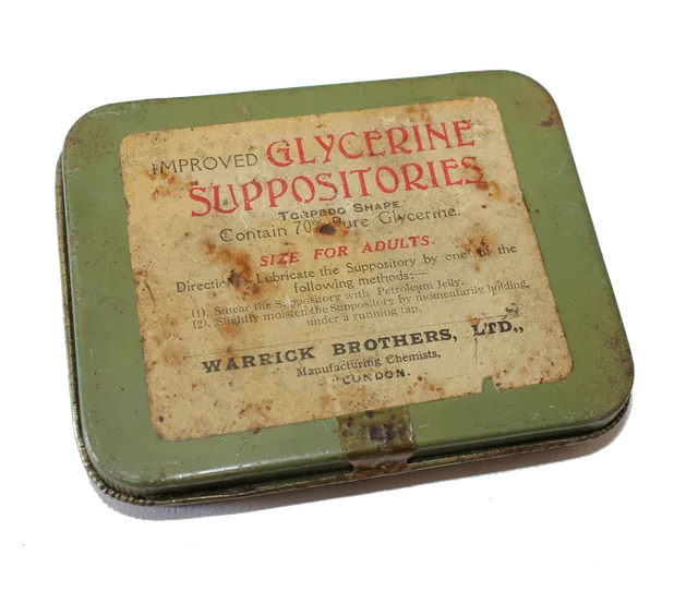 tin, suppositories, glycerine, torpedo, pharmacy, pharmaceutical, constipation, remedy, cure, medical, health, treatment, glycerine, constipation, constipation, constipation, constipation, constipation. Designing packaging around accurate product information